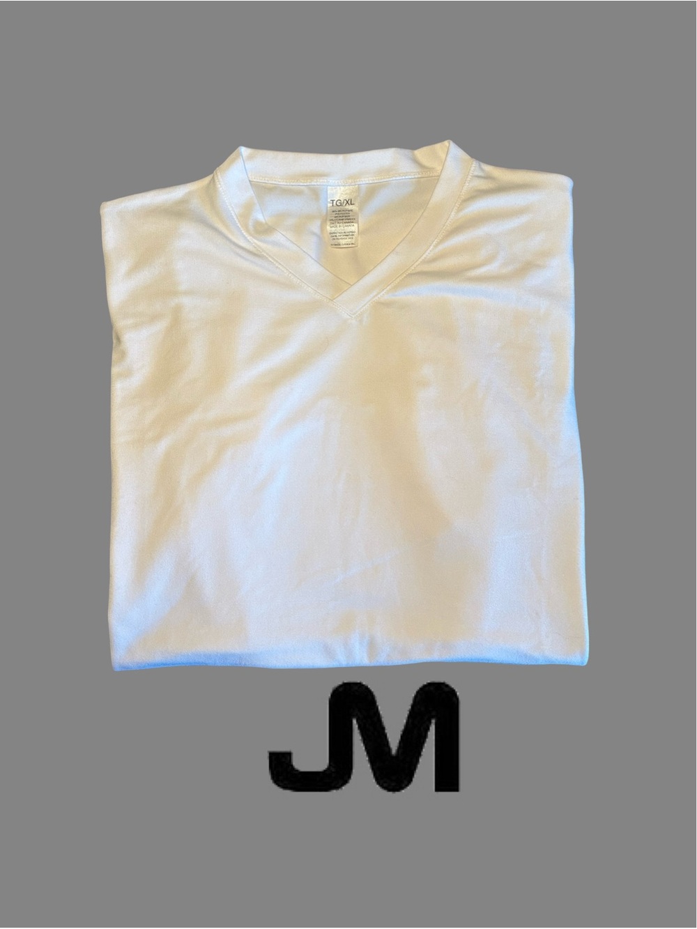 JM Canada Men’s Skinz Short Sleeve Stretch V-Neck T-Shirt/Undershirt in White